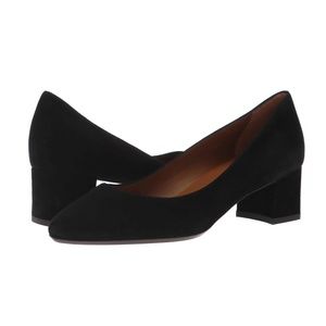 Aquatalia Pasha Weatherproof Black Suede Pump Sz 10